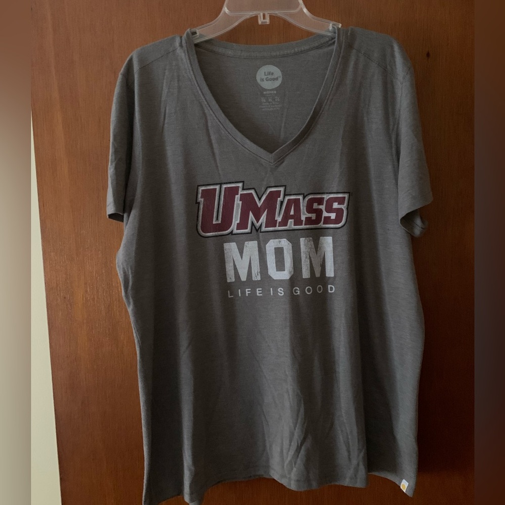 Life is Good UMass Mom Shirt